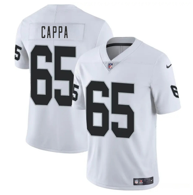 Men's Las Vegas Raiders #65 Alex Cappa White 2025 Vapor Football Stitched Jersey
