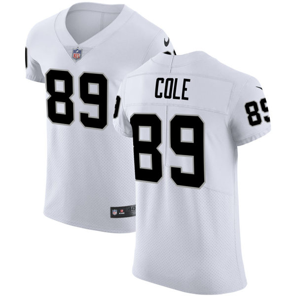 Men's Las Vegas Raiders #89 Keelan Cole Nike White Vapor Untouchable Limited Player Jersey