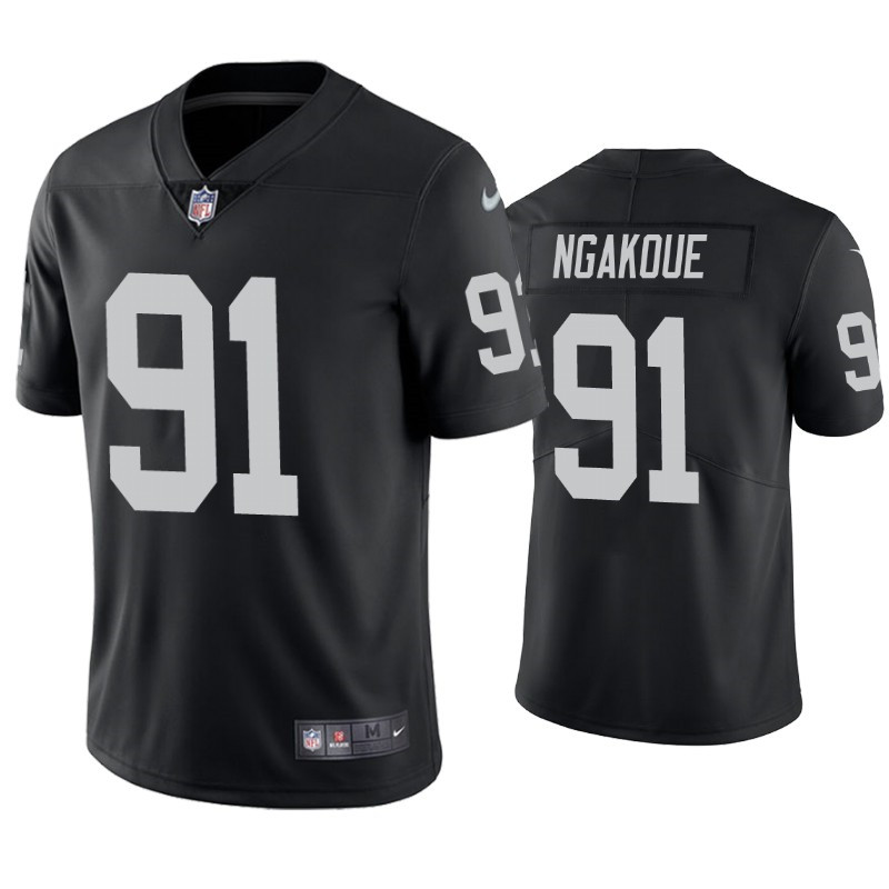 Men's Las Vegas Raiders #91 Yannick Ngakoue Vapor Limited Black Jersey