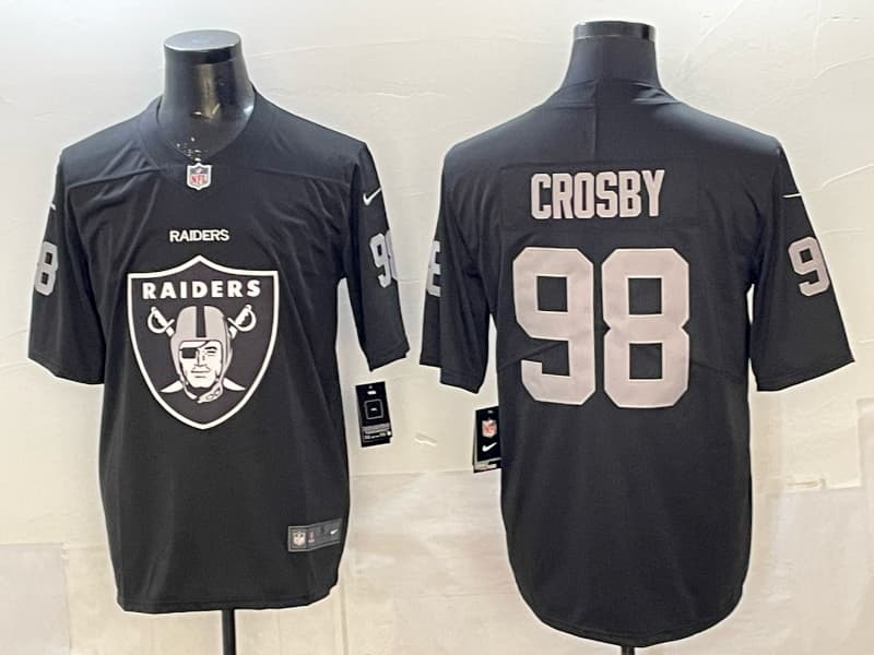 Men's Las Vegas Raiders #98 Maxx Crosby   Football Stitched Jersey