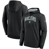 Men's Las Vegas Raiders Black Sideline Stack Performance Pullover Hoodie