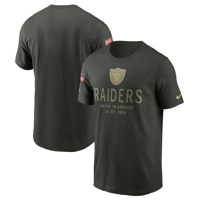 Men's Las Vegas Raiders Forest Green 2025 Salute to Service Sideline Primary Edge Dri-FIT T-Shirt