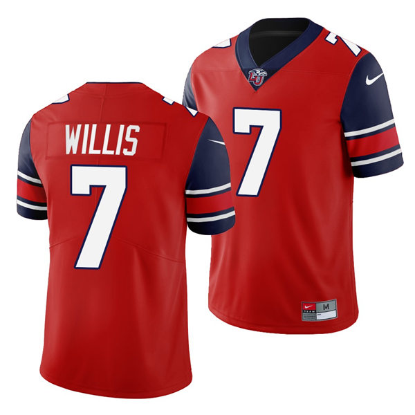 Men's Liberty Flames #7 Malik Willis Nike Red College Football Jersey