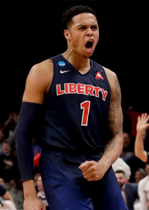 Men's Liberty Flames Custom Nike Navy College Basketball Jersey