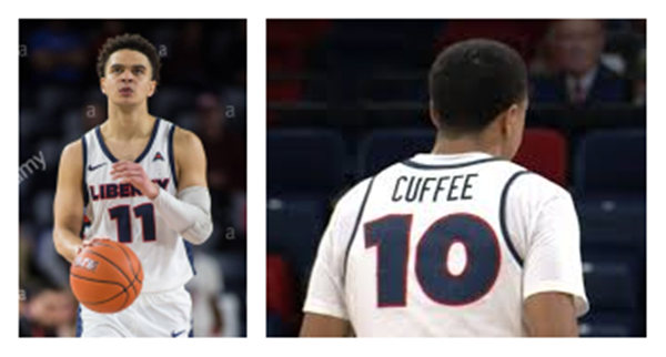 Men's Liberty Flames Custom Nike White Navy College Basketball Jersey