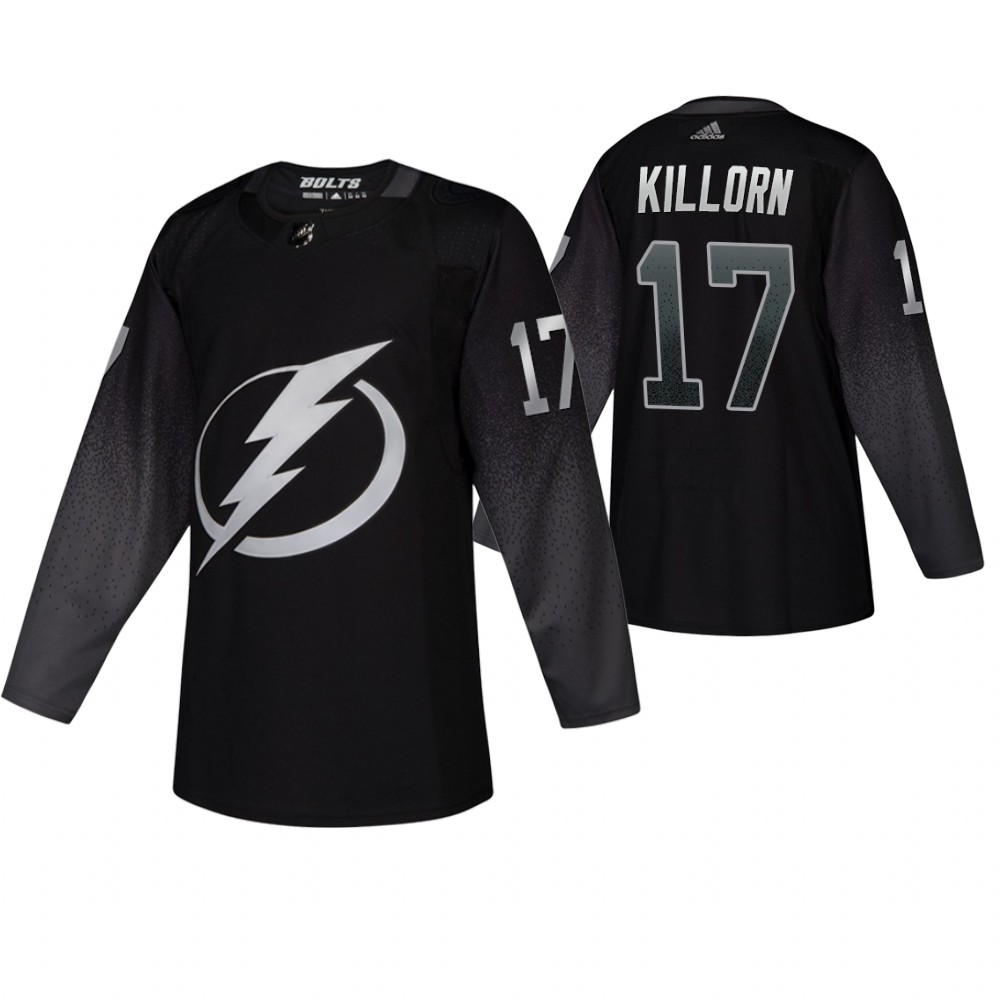 Men's Lightning #17 Alex Killorn Adidas Alternate Jersey Black