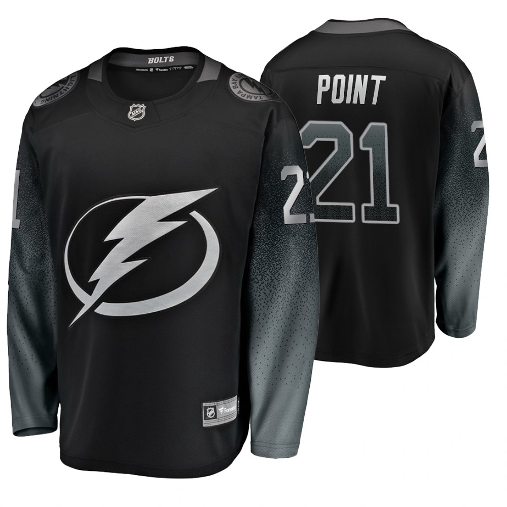 Men's Lightning #21 Brayden Point Fanatics Branded Alternate Jersey Black