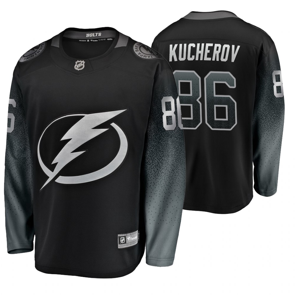 Men's Lightning #86 Nikita Kucherov Fanatics Branded Alternate Jersey Black