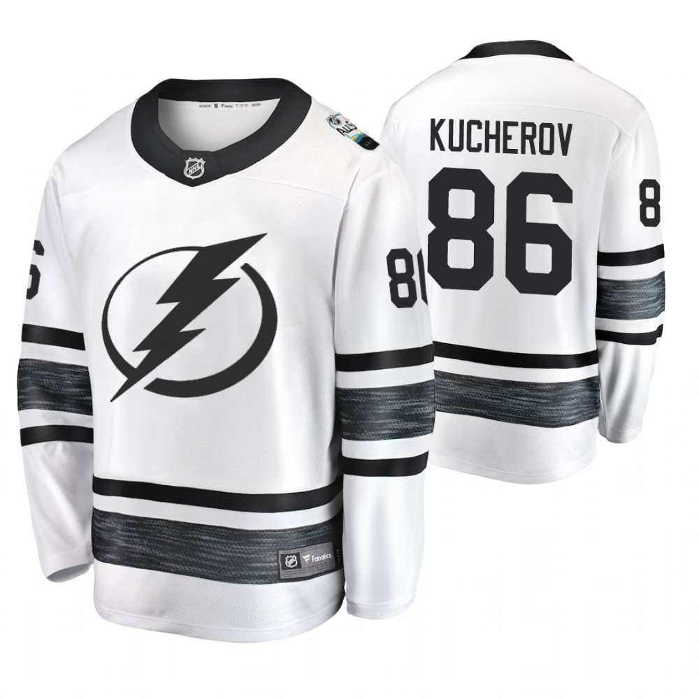 Men's Lightning #86 Nikita Kucherov White 2019 NHL All-Star Jersey