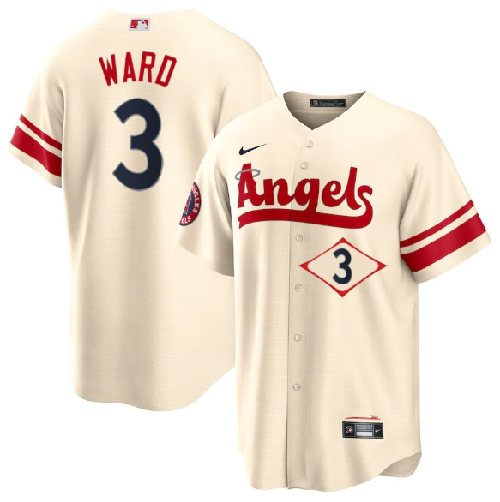 Men's Los Angeles Angels #3 Taylor Ward 2022 Cream City Connect Cool Base Stitched Jerseys