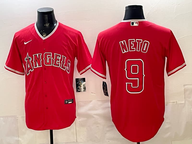 Men's Los Angeles Angels  Stitched Jersey 9  NETO
