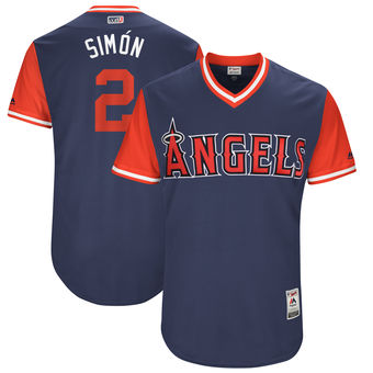 Men's Los Angeles Angels Andrelton Simmons Simo?n Majestic Navy 2017 Players Weekend Authentic Jersey