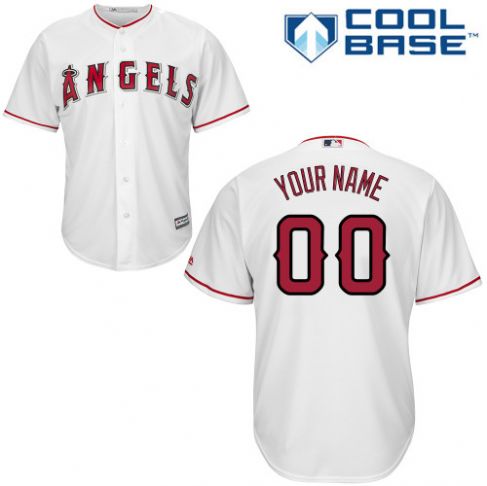 Men's Los Angeles Angels White Customized Jersey