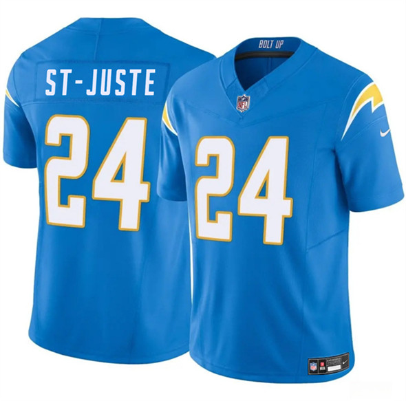 Men's Los Angeles Chargers #24 Benjamin St-Juste Blue 2024 F.U.S.E. Vapor Limited Football Stitched Jersey