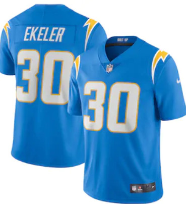 Men's Los Angeles Chargers #30 Austin Ekeler Powder Blue Vapor Limited Jersey