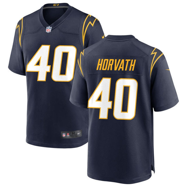 Men's Los Angeles Chargers #40 Zander Horvath Nike Navy Alternate Vapor Limited Player Jersey