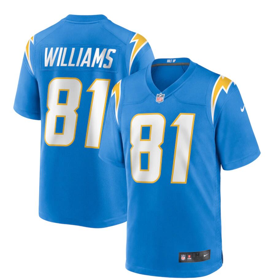 Men's Los Angeles Chargers #81 Mike Williams Nike Powder Blue Game Jersey