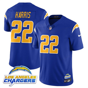 Men's Los Angeles Chargers Alternate 2025 Jersey - All Stitched Najee Harris -   22
