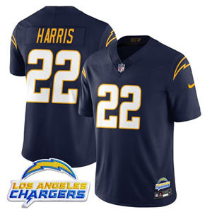 Men's Los Angeles Chargers Alternate 2025 Jersey - All Stitched Najee Harris  - 22