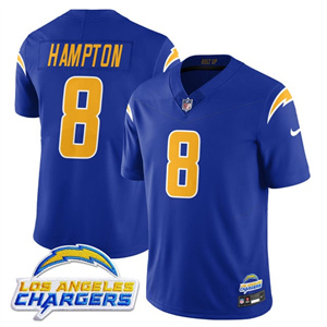 Men's Los Angeles Chargers Alternate 2025 Jersey - All Stitched Omarion Hampton   - 8