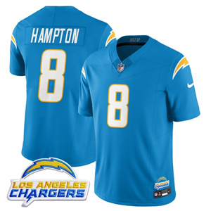 Men's Los Angeles Chargers Alternate 2025 Jersey - All Stitched Omarion Hampton - 8