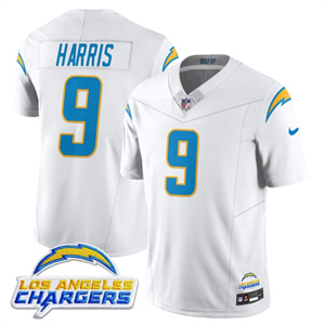 Men's Los Angeles Chargers Alternate 2025 Jersey - All Stitched Tre Harris   - 9