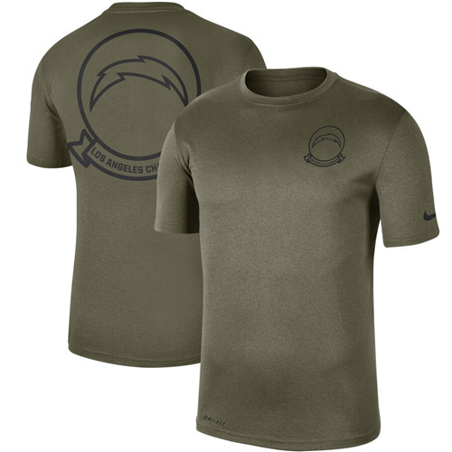 Men's Los Angeles Chargers Nike Olive 2019 Salute To Service Sideline Seal Legend Performance T-Shirt