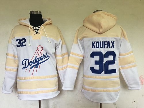 Men's Los Angeles Dodgers #32 Sandy Koufax Retired White Baseball MLB Hoodi