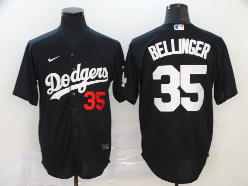 Men's Los Angeles Dodgers #35 Cody Bellinger Black Fashion Nike Flex base Baseball Jersey