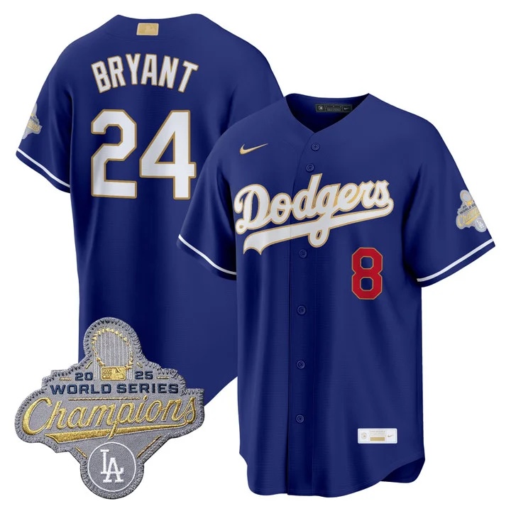 Men's Los Angeles Dodgers Gold Collection Premier Limited Jersey - All Stitched  Bryant