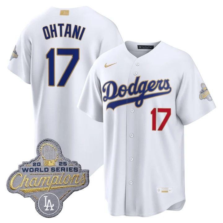 Men's Los Angeles Dodgers Gold Collection Premier Limited Jersey - All Stitched  Shohei Ohtani