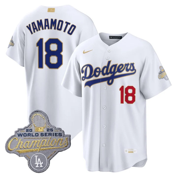 Men's Los Angeles Dodgers Gold Collection Premier Limited Jersey - All Stitched  Yamamoto