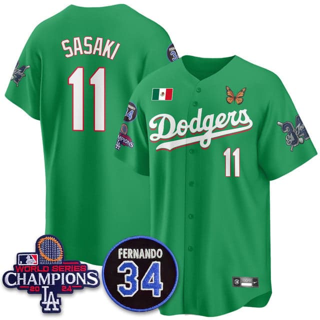 Men's Los Angeles Dodgers Mexican For 34 Jersey - All Stitched Roki Sasaki  - 11