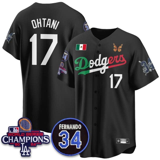 Men's Los Angeles Dodgers Mexican For 34 Jersey - All Stitched Shohei Ohtani -   17
