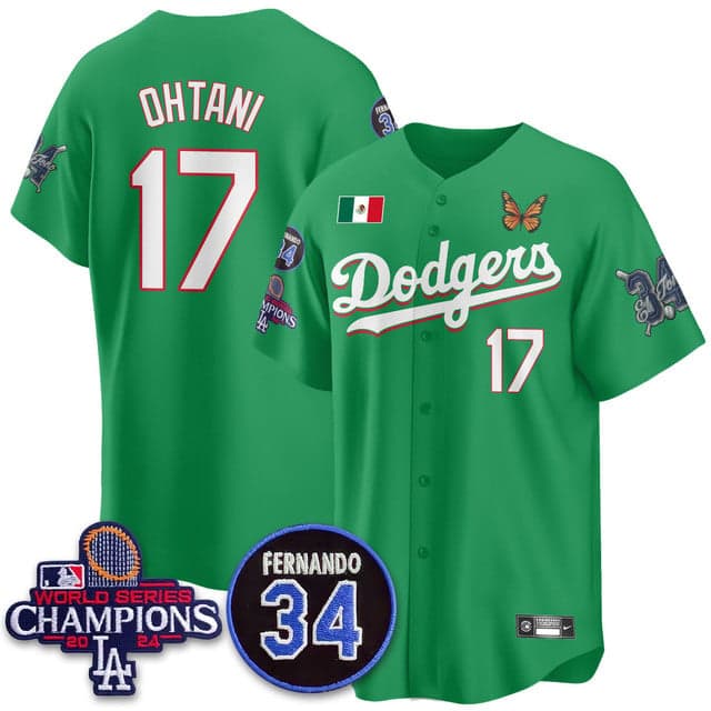 Men's Los Angeles Dodgers Mexican For 34 Jersey - All Stitched Shohei Ohtani   - 17