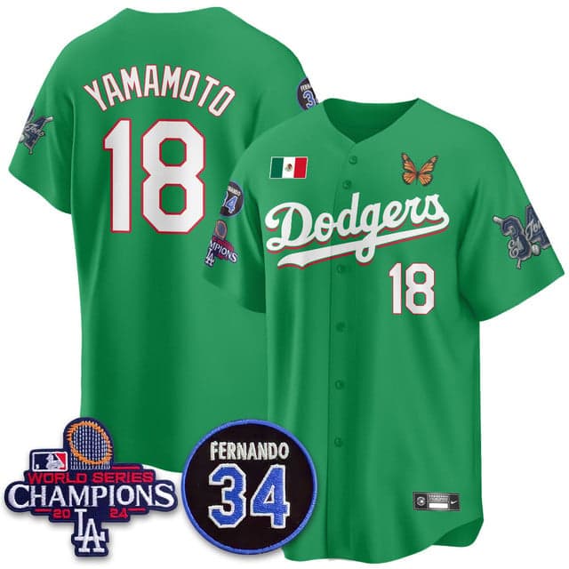 Men's Los Angeles Dodgers Mexican For 34 Jersey - All Stitched Yamamoto  -   18