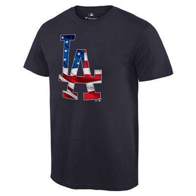 Men's Los Angeles Dodgers Navy Banner Wave T-Shirt