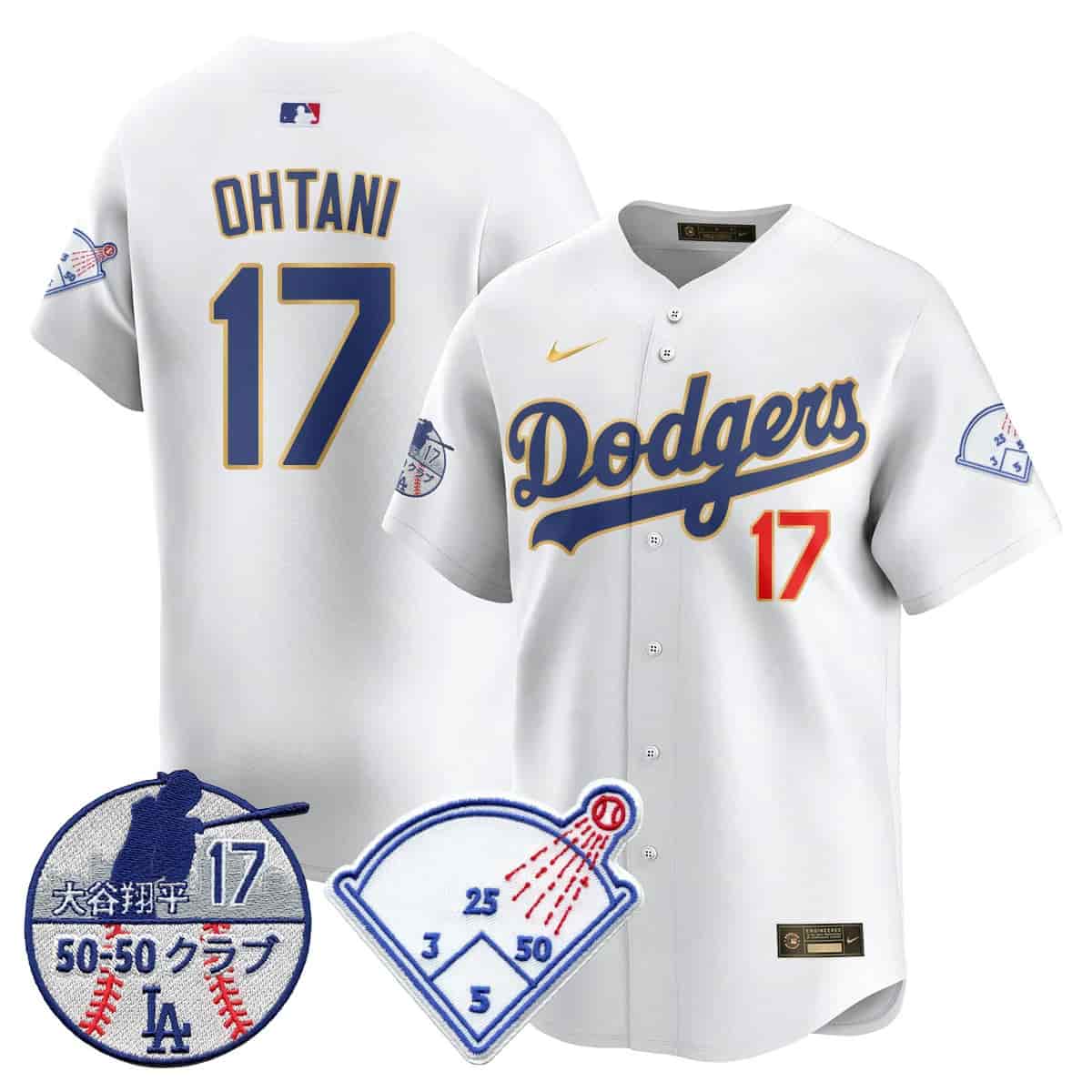 Men's Los Angeles Dodgers Vapor Limited Jersey - Shohei Ohtani Patch - All Stitched Shohei Ohtani   - 17