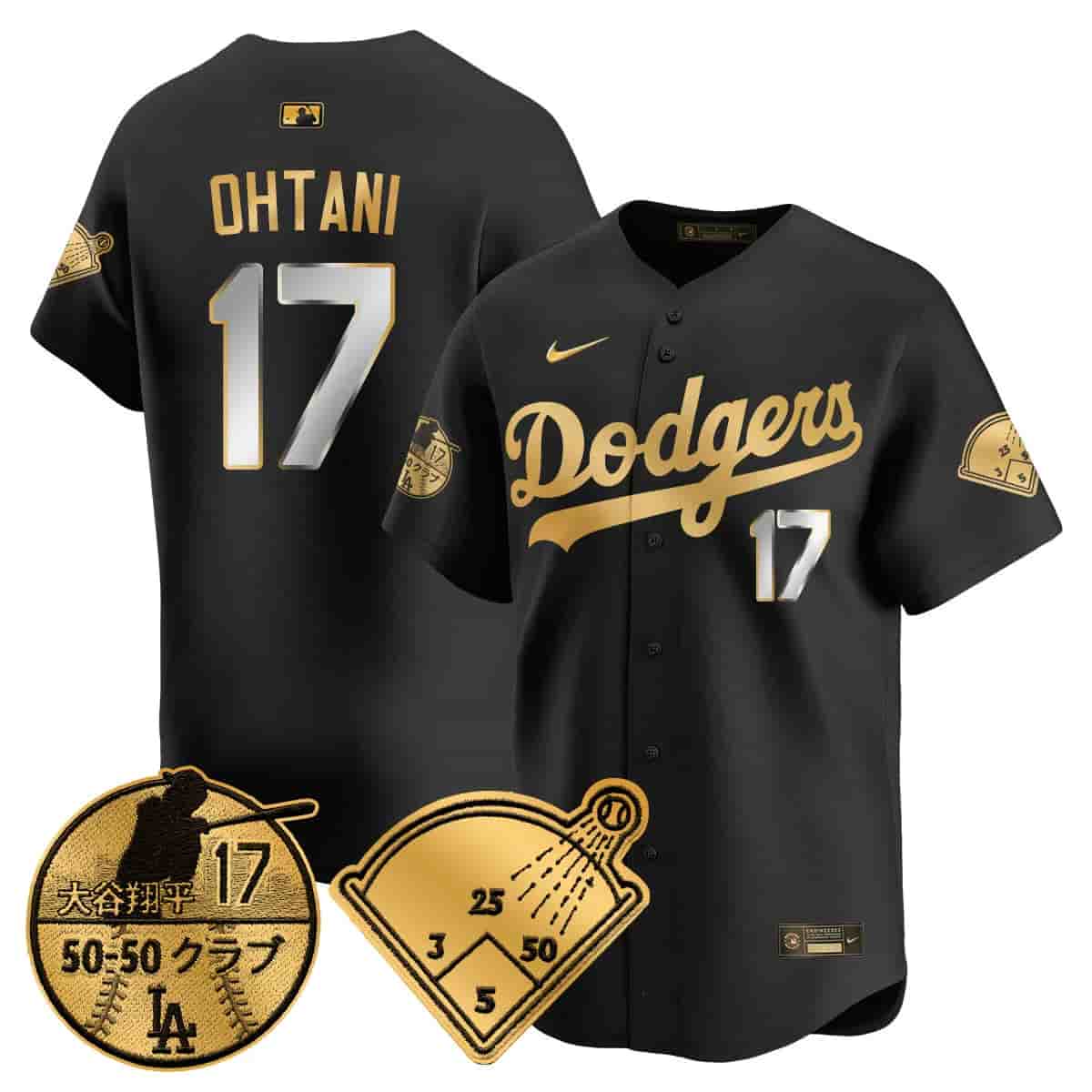 Men's Los Angeles Dodgers Vapor Limited Jersey - Shohei Ohtani Patch - All Stitched Shohei Ohtani -  17