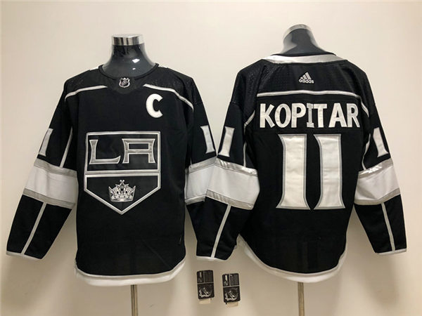 Men's Los Angeles Kings #11 Anze Kopitar adidas Black Home NHL Jersey Stitched