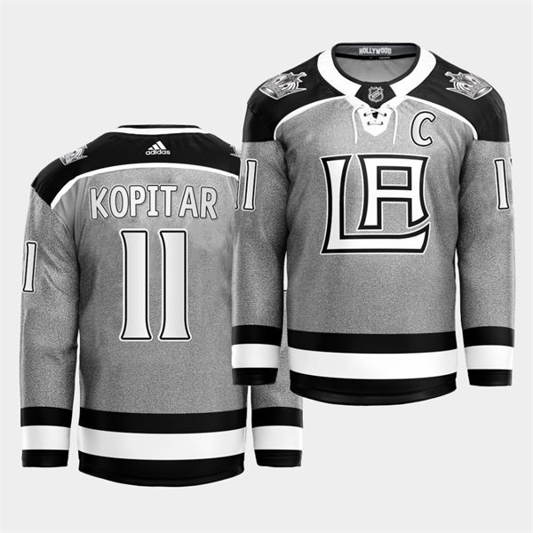 Men's Los Angeles Kings #11 Anze Kopitar adidas Grey 2021 City Concept Jersey