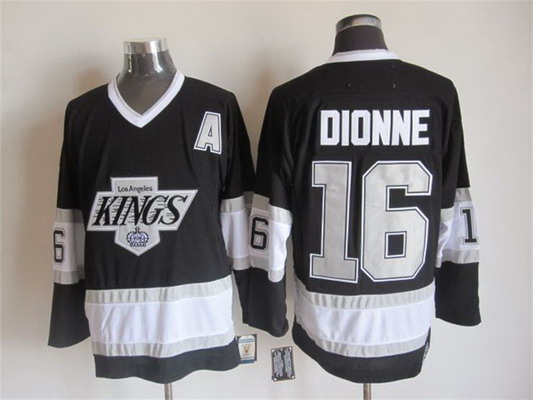 Men's Los Angeles Kings #16 Marcel Dionne 1992-93 Black CCM Vintage Throwback Jersey Stitched