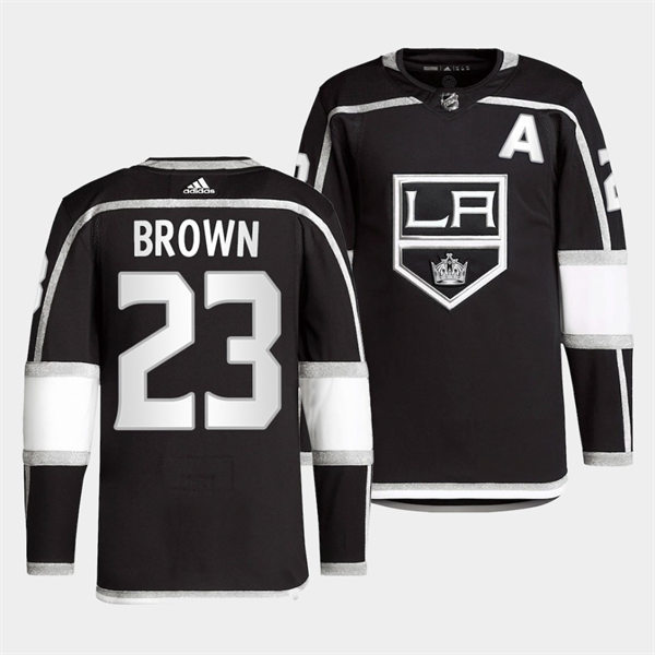 Men's Los Angeles Kings #23 Dustin Brown adidas Black Home Premier Player Jersey Stitched