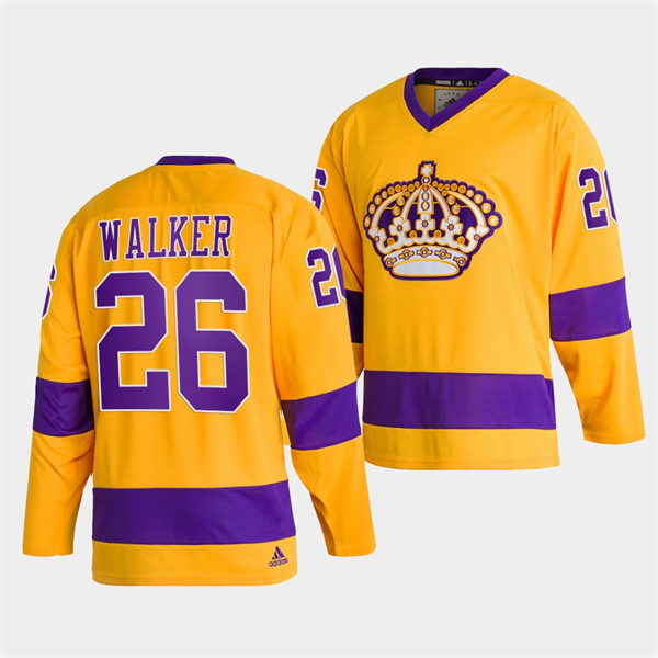 Men's Los Angeles Kings #26 Sean Walker adidas Gold Team Classics Jersey Stitched