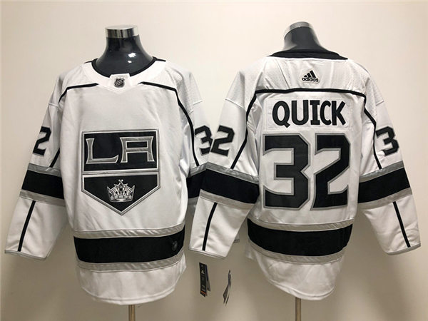 Men's Los Angeles Kings #32 Jonathan Quick adidas White Away NHL Jersey Stitched