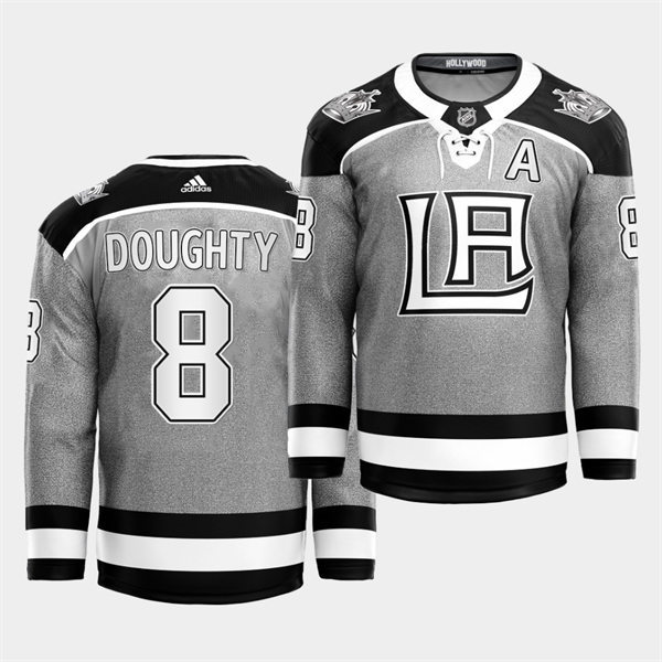 Men's Los Angeles Kings #8 Drew Doughty adidas Grey 2021 City Concept Jersey Stitched