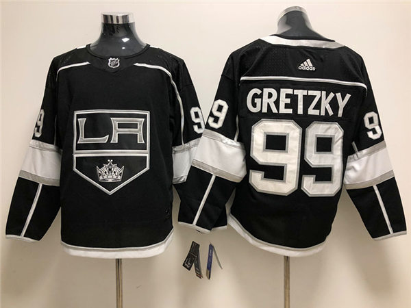 Men's Los Angeles Kings Retired Player #99 Wayne Gretzky adidas Black Home NHL Jersey Stitched