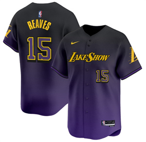 Men's Los Angeles Lakers Vapor Baseball Jersey - All Stitched 2024-25 City  15 Austin Reaves