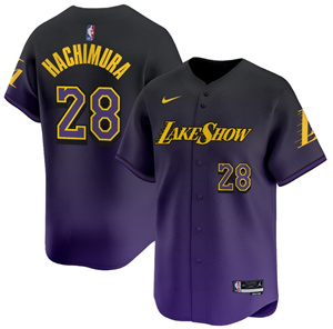 Men's Los Angeles Lakers Vapor Baseball Jersey - All Stitched 2024-25 City 28 Rui Hachimura
