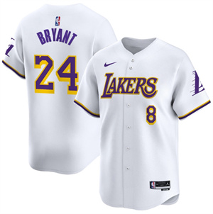 Men's Los Angeles Lakers Vapor Baseball Jersey - All Stitched Association  Kobe Bryant 24